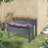 Raised garden bed with two planters-888451164