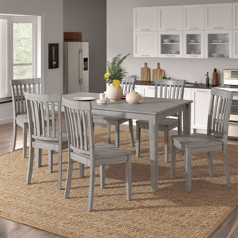 Ensemble repas 6 personnes Phillipston, Gris antique