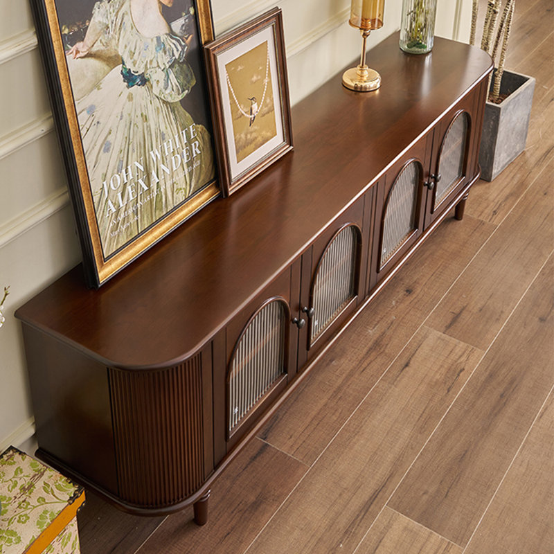 Retro American Style Solid Wood TV Cabinet | Wayfair