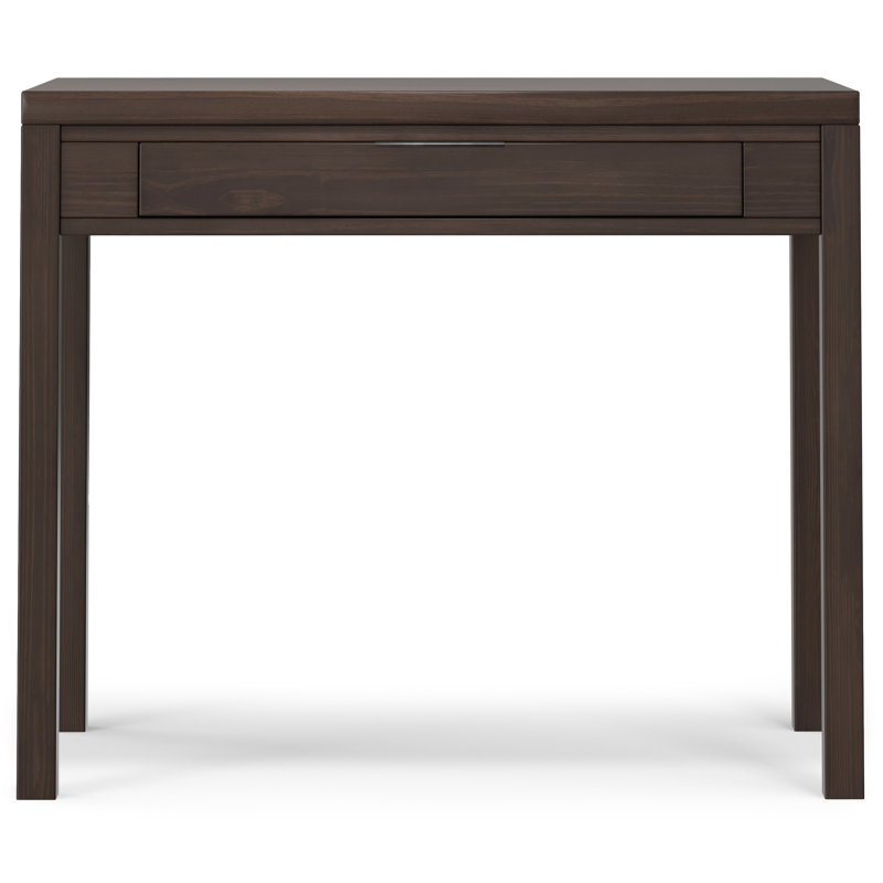 Hollander 38"W Solid Wood Contemporary Writing Desk with Flip-Down Keyboard Tray