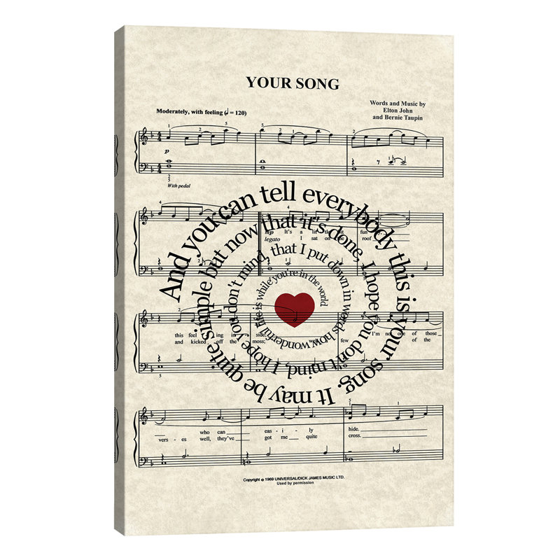 Your Song - Wrapped Canvas Print, 101.6 cm H x 66.04 cm W x 1.91 cm D