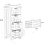Armoire de rangement autoportante à 4 tiroirs, durable et polyvalente pour la salle de bain, le salon et la cuisine