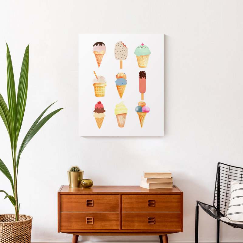 Art sur toile crème glacée, H 24 po x l 20 po x P 1,25 po