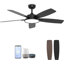 Ventilateur de plafond 52 pouces avec lumière et télécommande-1113915744