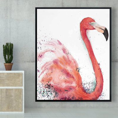 «Splashing Flamingo» sur toile