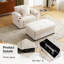 Chaise d'appoint rembourrée avec repose-pieds-474802804