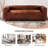 Beatryce 80" Genuine Leather Tuxedo Arm Sofa-1586809101