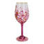 Enesco Lolita 70 est un verre à vin artisanal peint à la main de 15 oz.-128542383