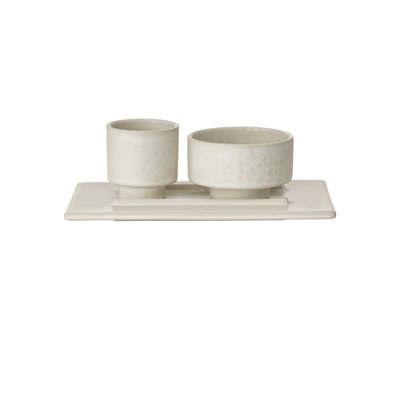 Plateau / soucoupe en grès de style japonais MAKOTO