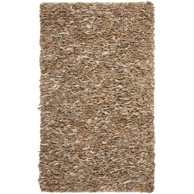 Leather Shag Hand Knotted Leather Rug