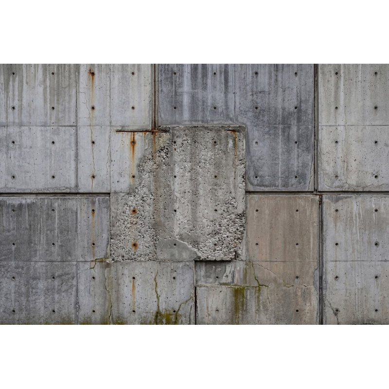 Papier peint texture béton, 120 po x 96 po, Peler et coller
