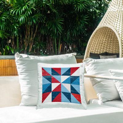 Housse et insert de coussin décoratif carré en polyester pour l'intérieur et l'extérieur