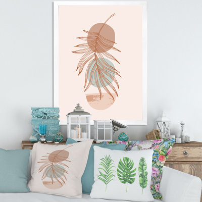 Moon and Sun Shapes in Retro Terracotta Tones II - Cadre photo, reproduction d'art sur toile