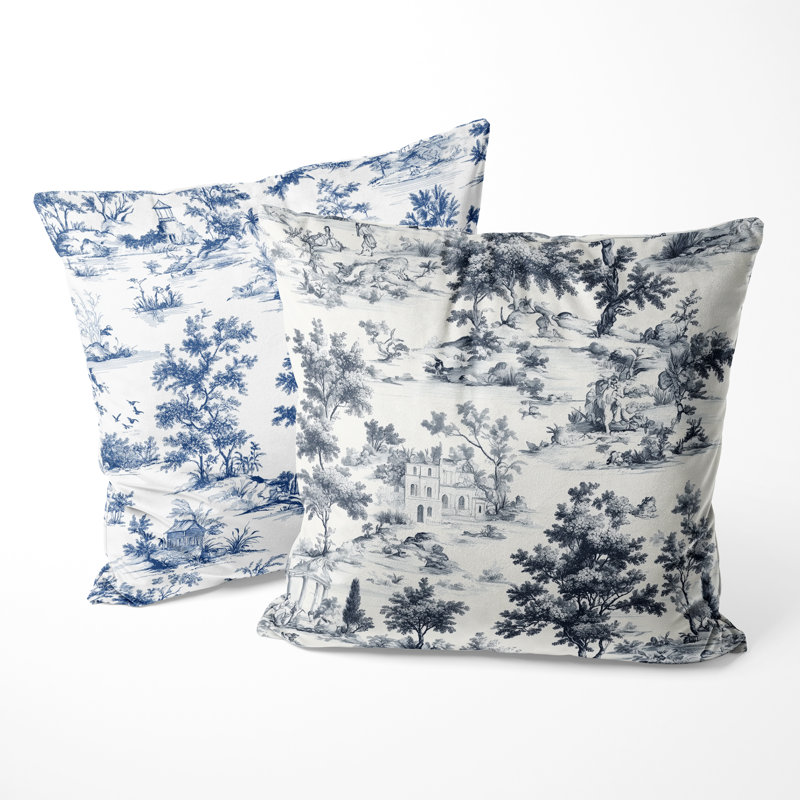 Coussin décoratif Toile 2 pièces - Coussin décoratif imprimé Toile Wash, H 20 po x l 20 po