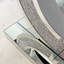 Console moderne en forme de O, objets artisanaux en cristal pour chambre à coucher, miroir argenté, double base, bords polis à la main, finition brillante, montage facile, profondeur 107,6 cm, largeur 30,4 cm, hauteur 81,4 cm, poids 17 kg
