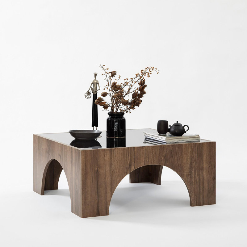 Glorias Coffee Table, Dark Grey, Walnut