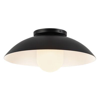 Umbra 14-in Black Semi-Flush Mount
