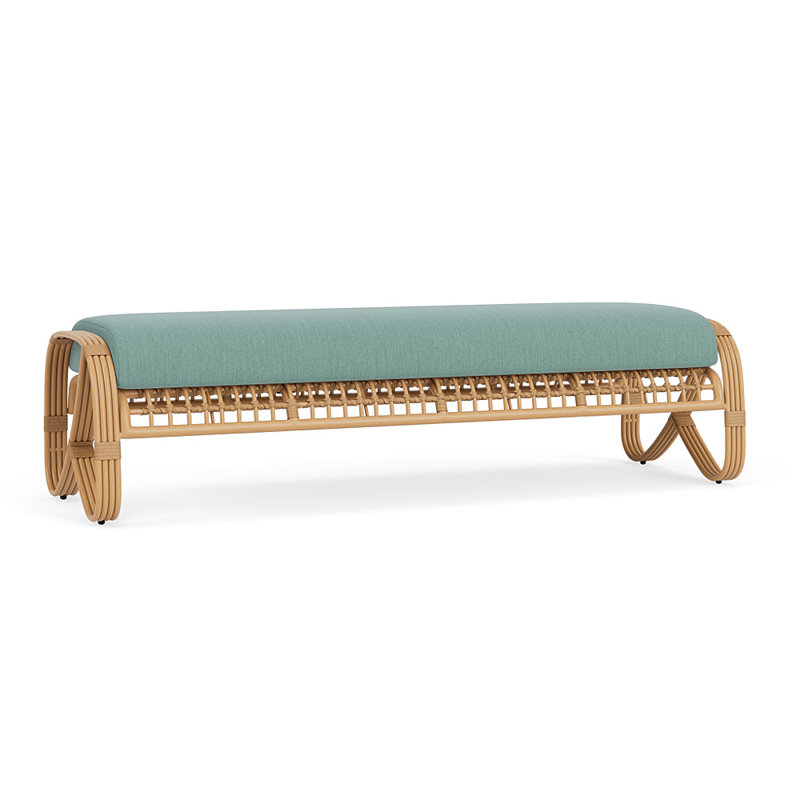 Riviera Outdoor Bench, Loveboat Mint