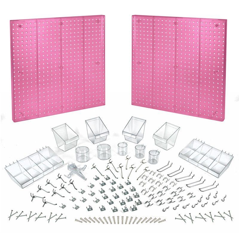125-Piece Pegboard Organizer Kit (2 - 24"x24")