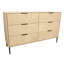 Commode 4 tiroirs Ren au fini naturel vieilli contemporain sur bois massif