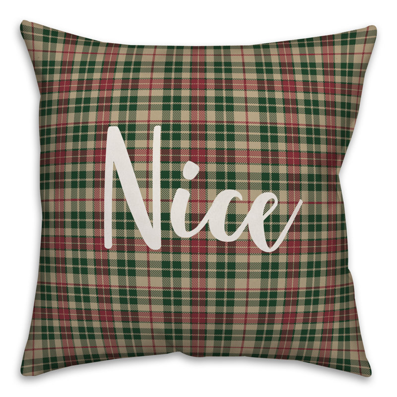 Plaid Throw Pillow, Throw Pillow