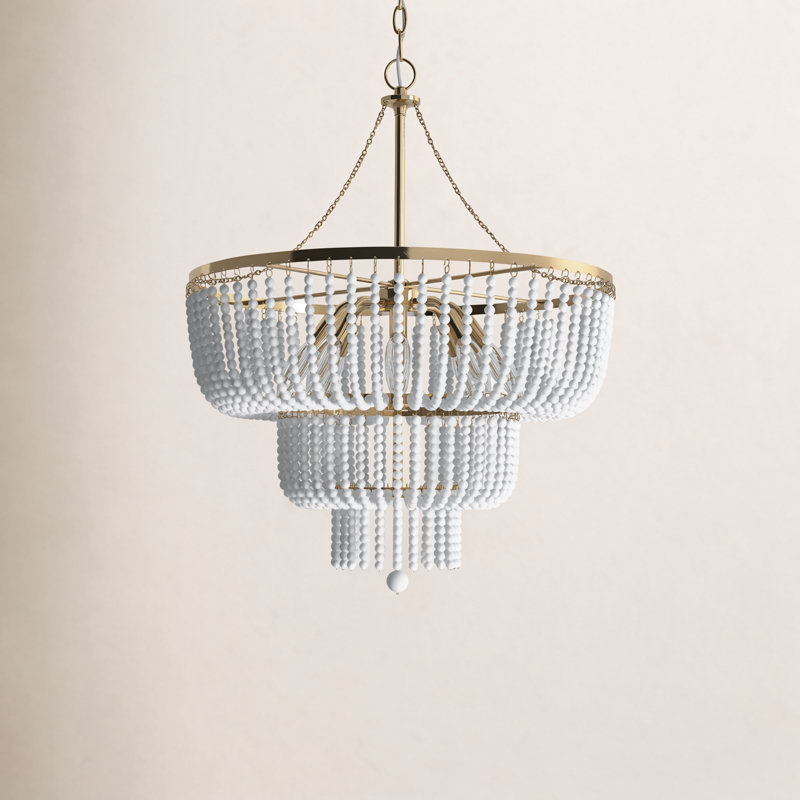 Reeves 6-Light Chandelier, Laiton satiné