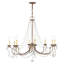 Lustre classique à 8 lumières de style bougie avec détails en cristal Fabio-1592067913