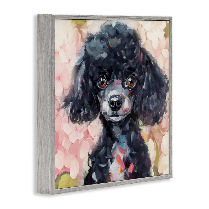 Petit caniche noir, estampe numérique, design par Tina LeCour, H 12 po x l 12 po, Estampe numérique Farmhouse