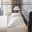 Vegan Leather Metal Platform Bed