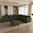 137.8" W U-Shaped Modular Sectional -574073004