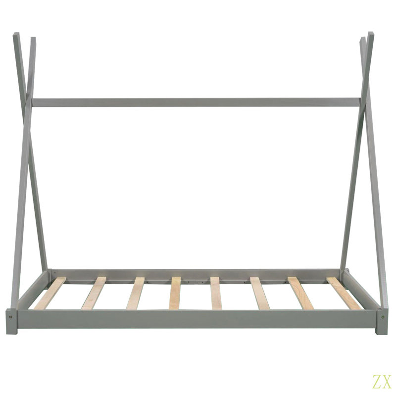 Lit plateforme simple avec structure triangulaire