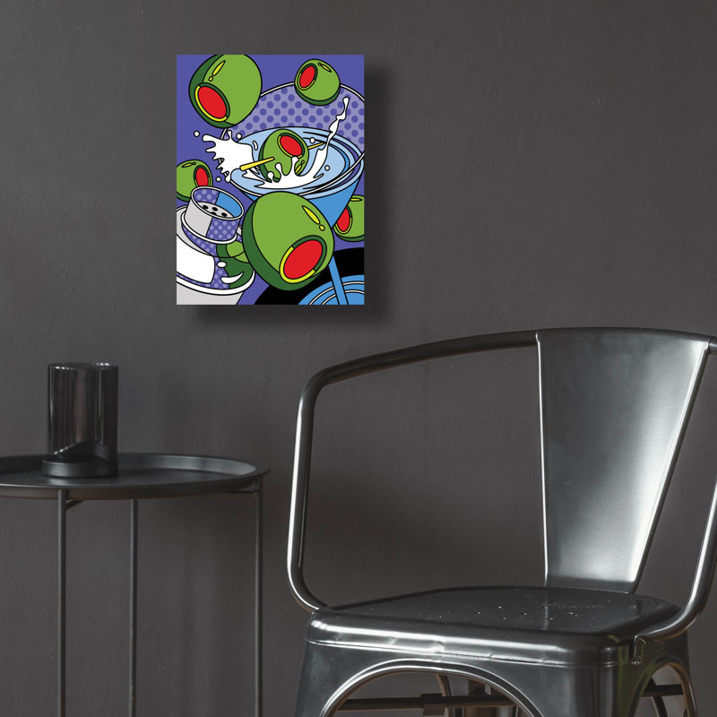 «Martini Flying Olives» par Ron Magnes, H 16 po x l 12 po x P 0,13 po