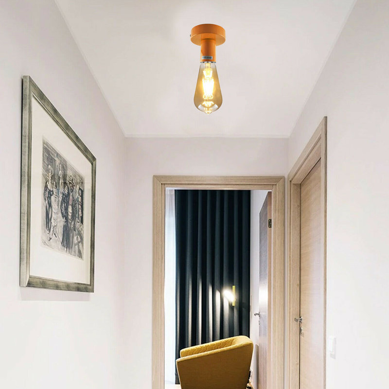 Avalea Semi Flush Mount, Orange