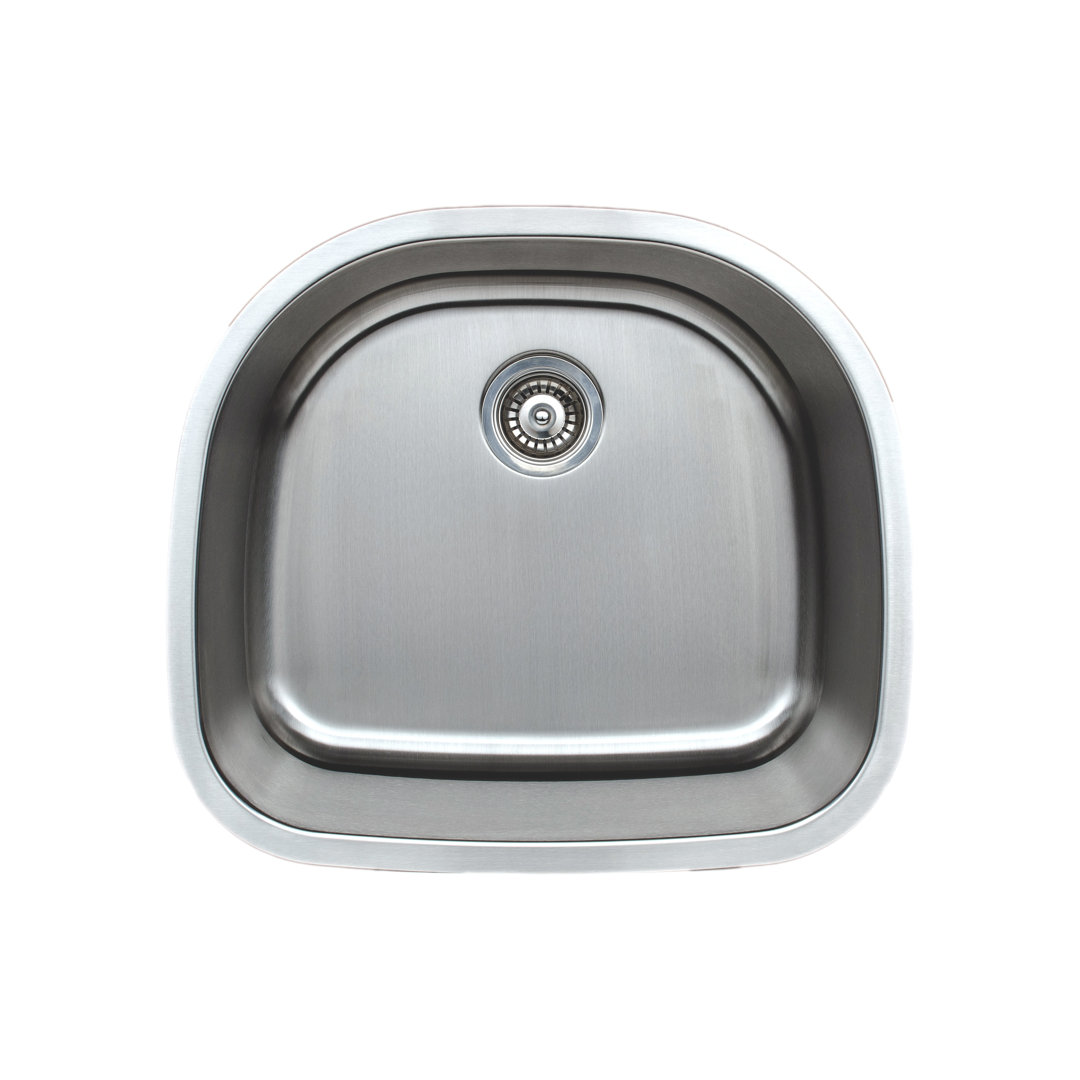 Craftsmen Series 23.5'' L Undermount Single Bowl Stainless Steel Kitchen Sink Wells Sinkware