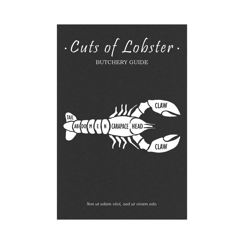 Butchery Lobster by Mark Rogan - Print on Canvas, Wrapped Canvas, 30.48cm H x 20.32cm W x 1.91cm D