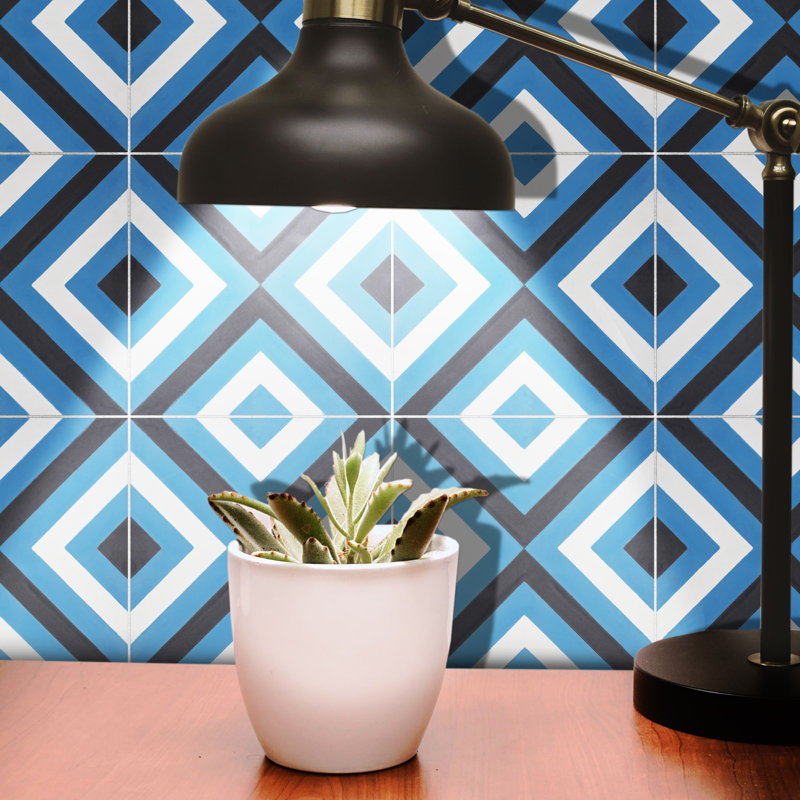 Jadida 8" x 8" Cement Patterned Wall & Floor Tile