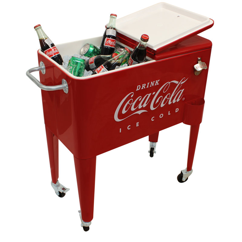 Coca-Cola Leigh Country 60 Quarts Ice Chest with wheels in Red