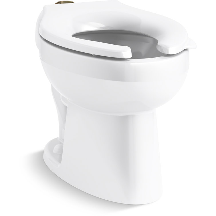 Wellcomme Ultra Floor-Mounted Top Spud Antimicrobial Flushometer Bowl