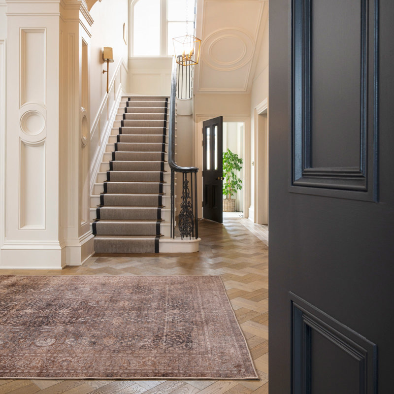 Tavian Vintage Look Cotton Machine Tufted Area Rug, 80cm x 150cm