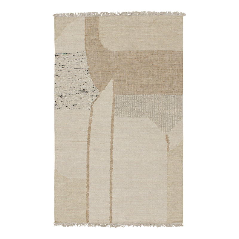 Hand Knotted Area Rug in Brown