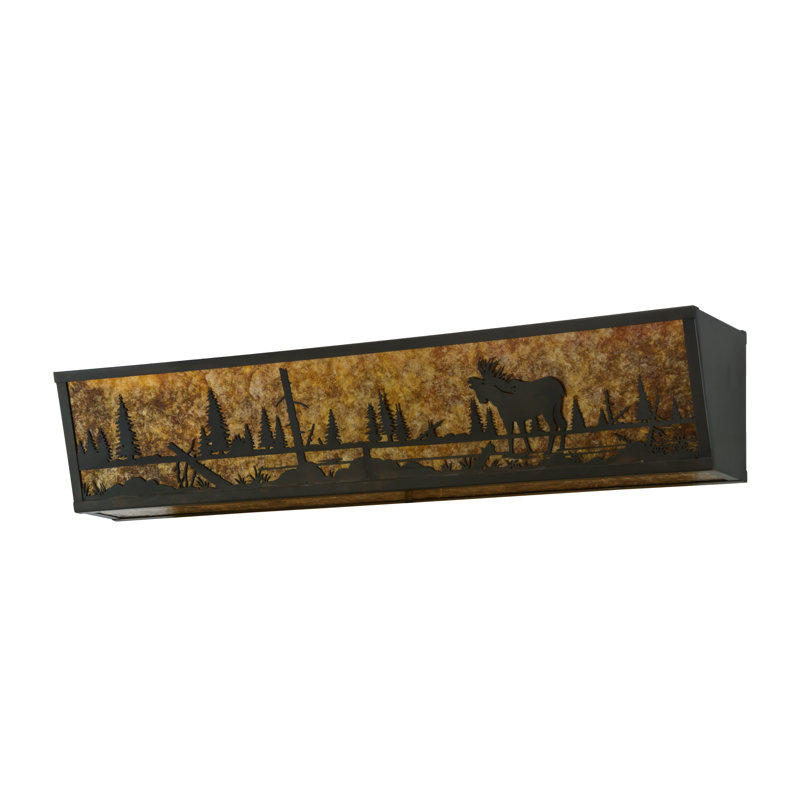 Rustic Lodge 4 - Light Bath Bar, Amber, T10