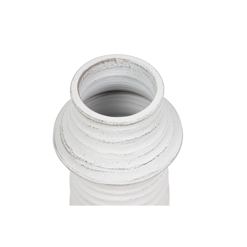 WHITE CERAMIC VASE, 30cm