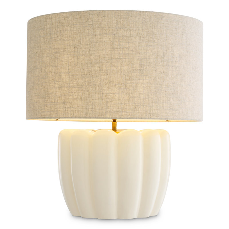 Table Lamp, Off White, Beige