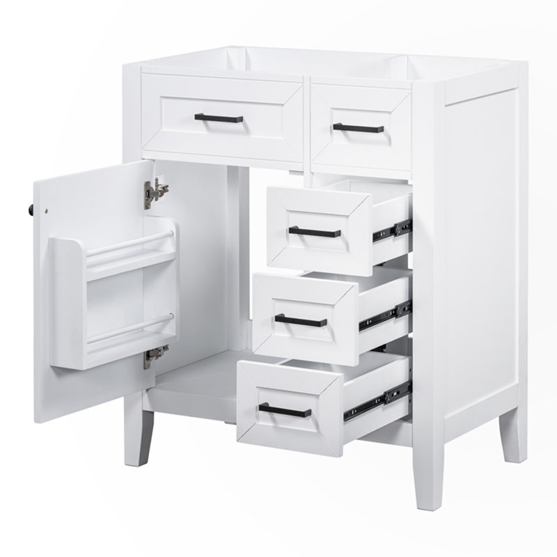Degraaf Freestanding Bathroom Cabinet, White