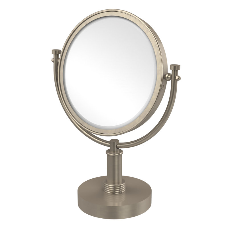 Miroir grossissant moderne et contemporain, Étain antique, 3X