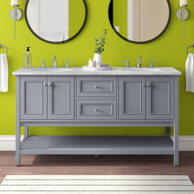 Ensemble de meuble-lavabo double 60 po Bonsai