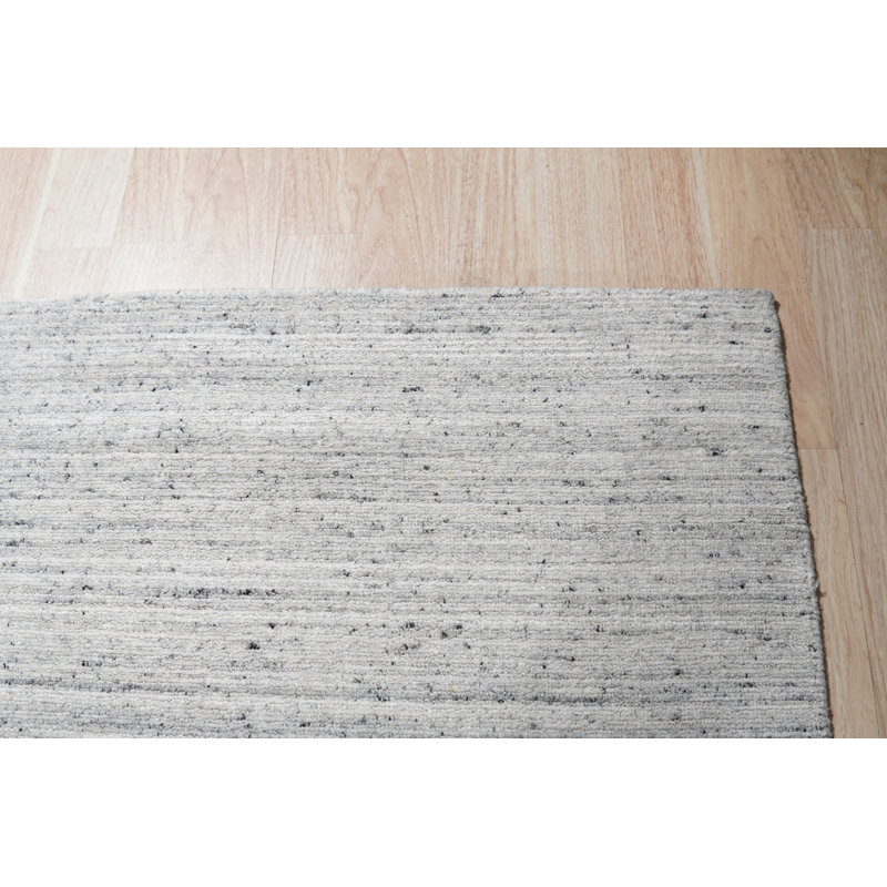 Tapis argenté à rayures fait à la main Lori Baft Gabbeh, Rectangle de 10 pi x 14 pi