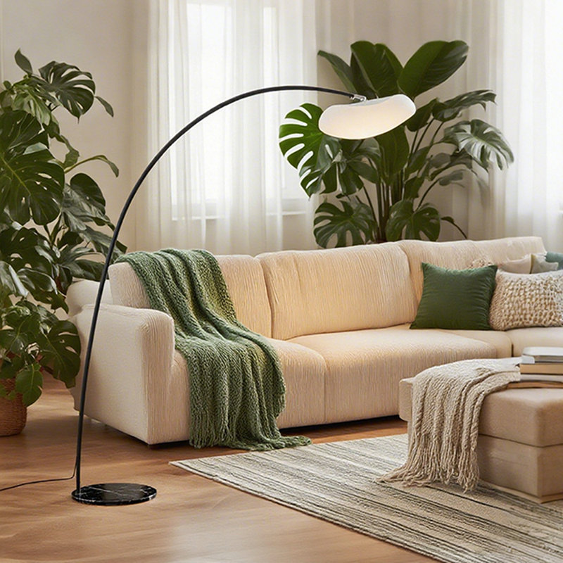 74'' Arc Floor Lamp, Creative Cloud Shaped Lampshade, Adjustable Height