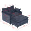 Fauteuil d'appoint revêtu de chenille l 54,7 po x P 39,4 po x H 32,7 po Aurelia