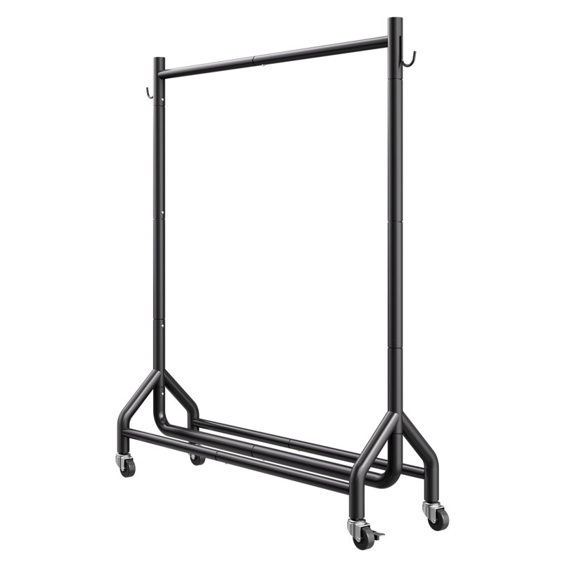 Portant à vêtements en acier au carbone 20,08 po x 2,68 po x H 27,76 po noir